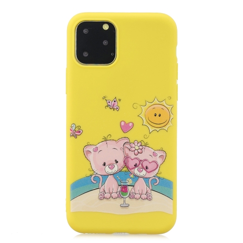 

Frosted Pattern TPU Protective Case for iPhone 11 Pro(Lovers Bear)