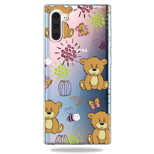 

Pattern Printing Soft TPU Cell Phone Cover Case For Galaxy Note10(Little Brown Bear)