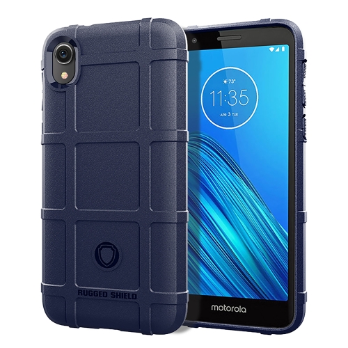 

Full Coverage Shockproof TPU Case for Motorola E6(Blue)