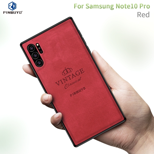 

PINWUYO Shockproof Waterproof Full Coverage PC + TPU + Skin Protective Case for Galaxy Note10+(Red)