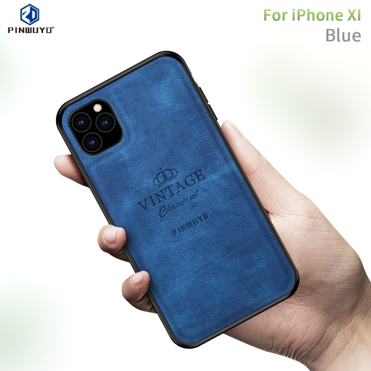 

PINWUYO Shockproof Waterproof Full Coverage PC + TPU + Skin Protective Case for iPhone 11 Pro(Blue)