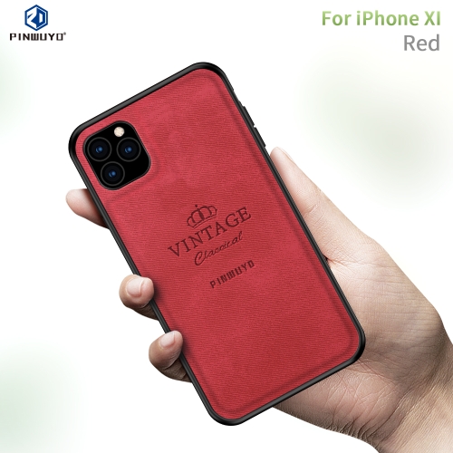 

PINWUYO Shockproof Waterproof Full Coverage PC + TPU + Skin Protective Case for iPhone 11 Pro(Red)