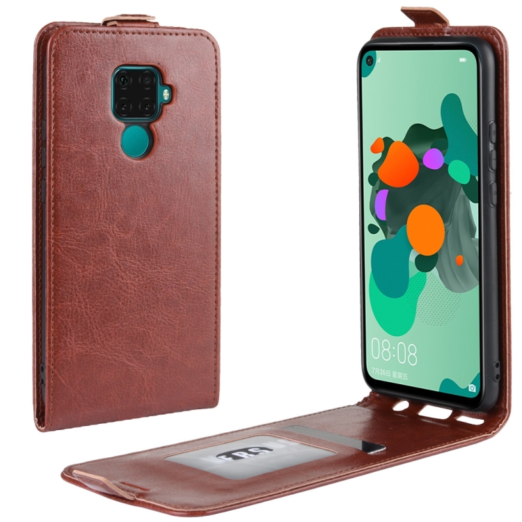 

Crazy Horse Vertical Flip Leather Protective Case for Huawei Mate 30 Lite / Nova 5i Pro(Brown)