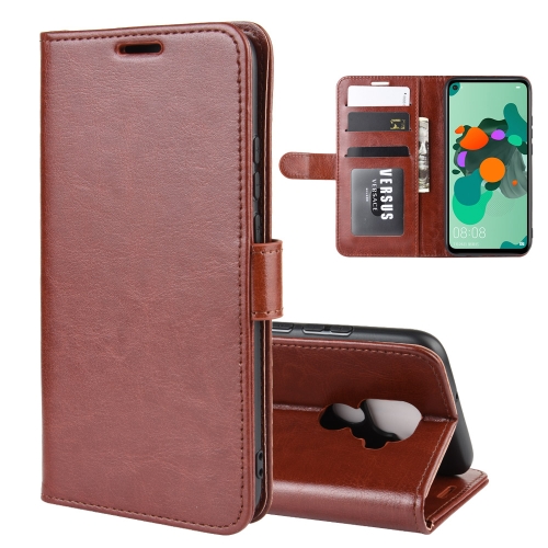 

R64 Texture Single Fold Horizontal Flip Leather Case for Huawei Mate 30 Lite / Nova 5i Pro, with Holder & Card Slots & Wallet(Brown)