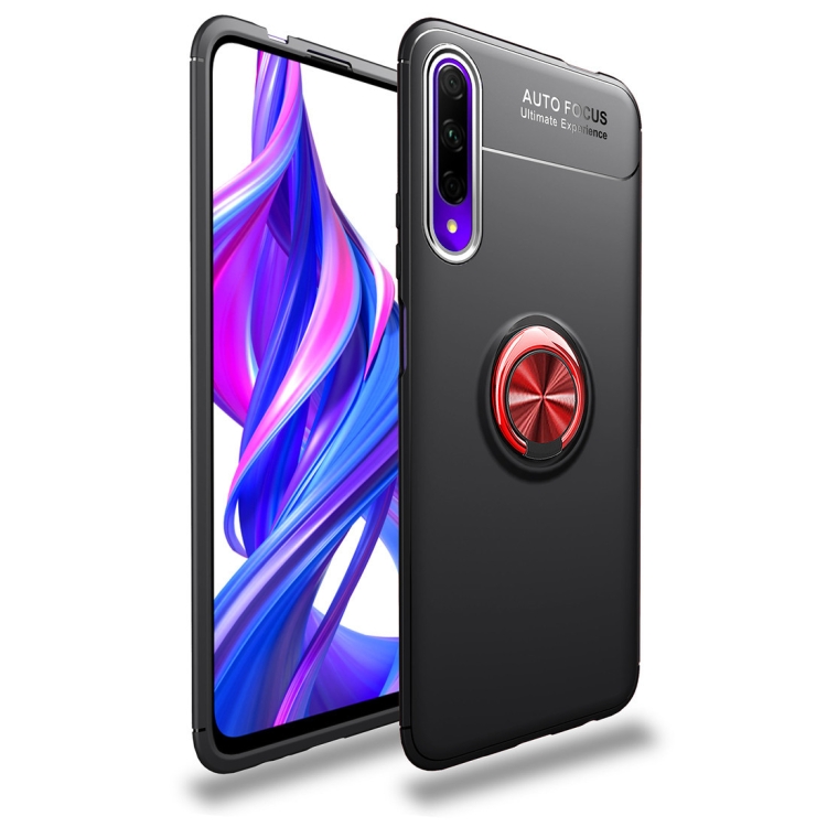 

Metal Ring Holder 360 Degree Rotating TPU Case for Huawei Honor 9X / 9X pro(Black+Red)