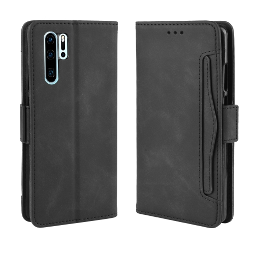 

Wallet Style Skin Feel Calf Pattern Leather Case For Huawei P30 Pro,with Separate Card Slot(Black)