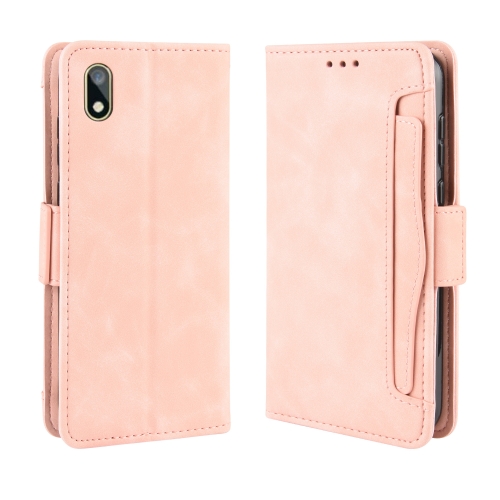 

Wallet Style Skin Feel Calf Pattern Leather Case For Huawei Y5 (2019) / Honor 8S ,with Separate Card Slot(Pink)