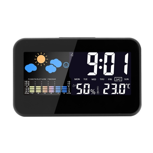 

CJ2618T Weather Station Wireless Multifunctio Indoor Sensor Color Thermometer Hygrometer Digital Alarm Clock Barometer Forecast Meter