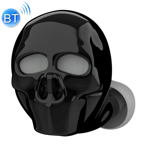 

SK20 Wireless Cool Skull Bone Bluetooth Earphone with Mic Noise Cancelling Hi-Fi Bass Stereo Ultra Mini Earbuds Handsfree Earpiece(Black)