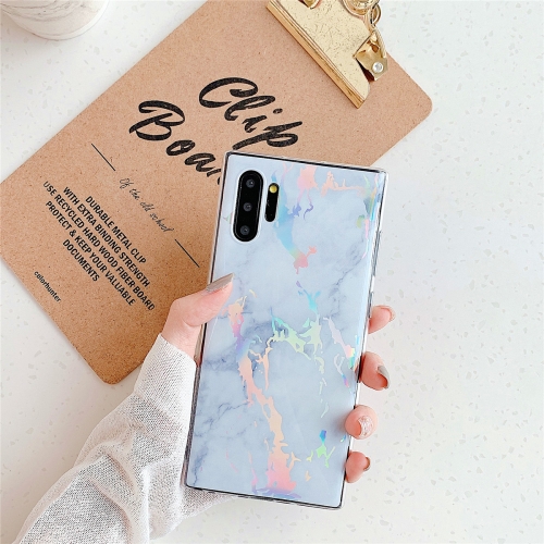 

TPU Glossy Laser Marble IMD Colorful TPU Case for Galaxy Note10+(White)