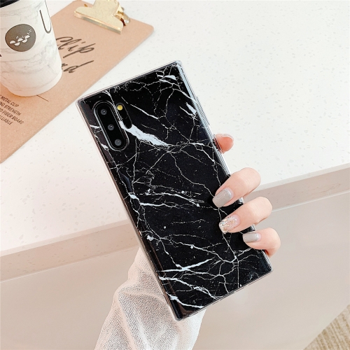 

TPU Smooth Marbled IMD Mobile Phone Case for Galaxy Note 10+(Black F30)