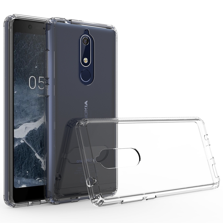 

Scratchproof TPU + Acrylic Protective Case for Nokia 5.1(Transparent)