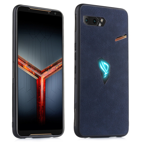 

Shockproof Sheep Skin PC + PU + TPU Case For Asus ROG Phone II ZS660KL(Blue)