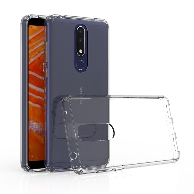 

Scratchproof TPU + Acrylic Protective Case for Nokia 3.1 Plus(Transparent)
