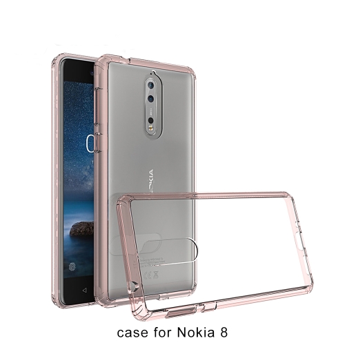 

Scratchproof TPU + Acrylic Protective Case for Nokia 8(Pink)