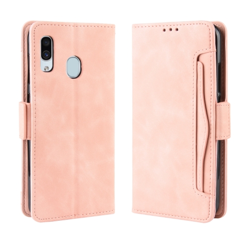 

Wallet Style Skin Feel Calf Pattern Leather Case For Galaxy A40,with Separate Card Slot(Pink)