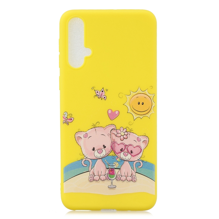 

Frosted Pattern TPU Protective Case for Huawei Nova 5 / Nova5 Pro(Lovers Bear)