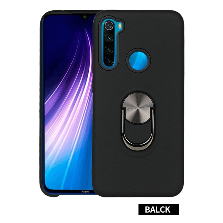 

For Xiaomi Redmi Note 8 360 Rotary Multifunctional Stent PC+TPU Case with Magnetic Invisible Holder(Black)