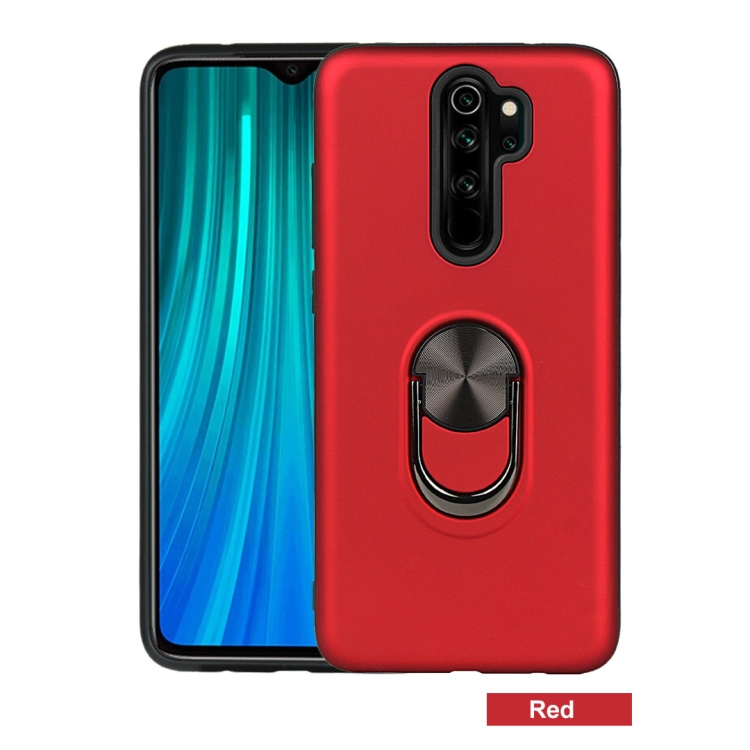 

For Xiaomi Redmi Note 8 Pro 360 Rotary Multifunctional Stent PC+TPU Case with Magnetic Invisible Holder(Red)