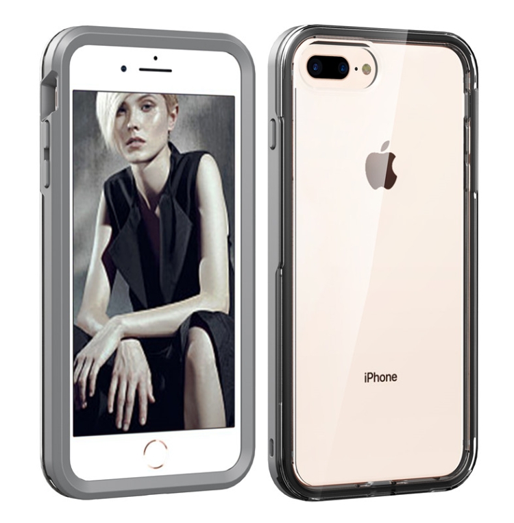 

2 in 1 TPU+PC Solid Color Combination Case For iPhone 6 / 7 / 8(Black)