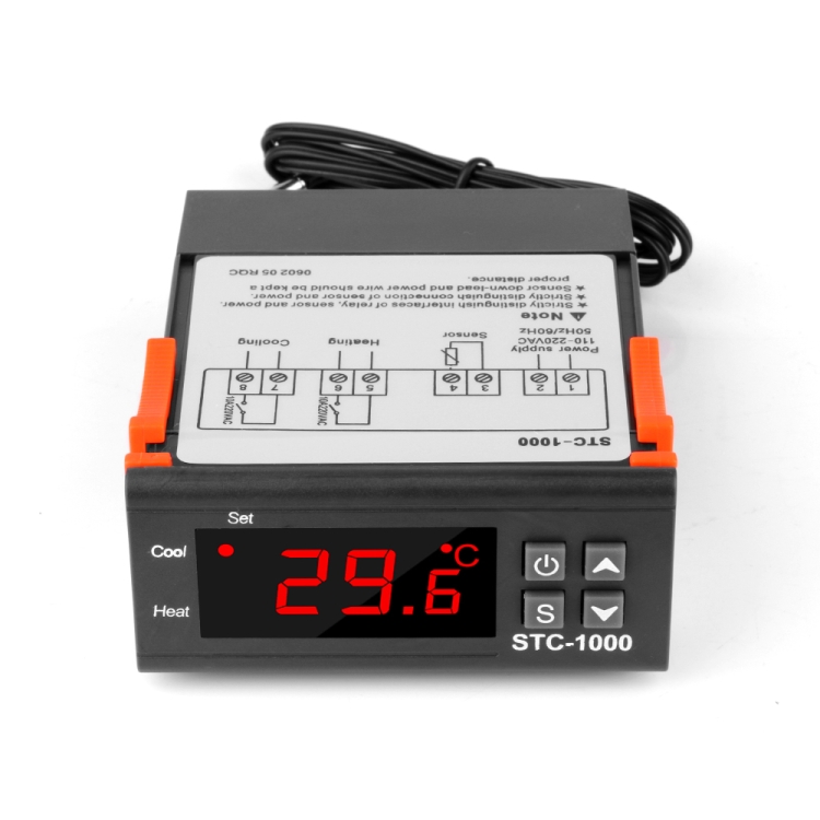 

STC-1000 24V Digital Temperature Controller LED Temperature Regulator Thermostat for Incubator Relay 10A Heating and Cooling