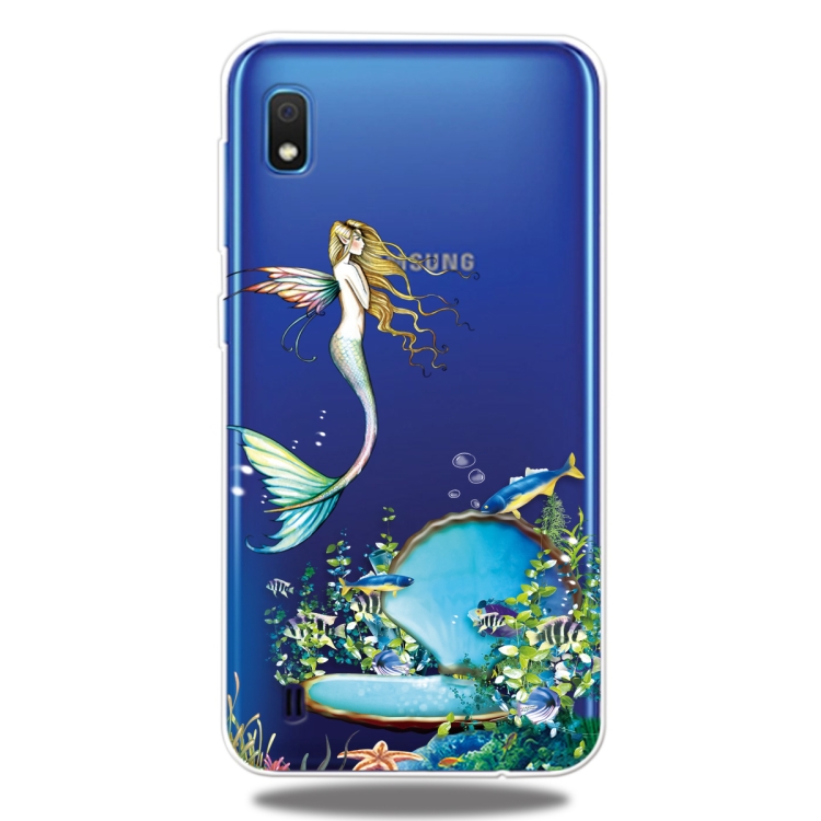 

For Galaxy A10 3D Pattern Printing Extremely Transparent TPU Phone Case(Mermaid)