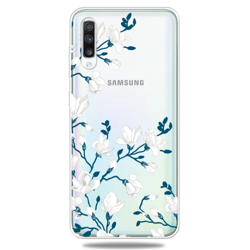 

For Galaxy A50 3D Pattern Printing Extremely Transparent TPU Phone Case(Magnolia)