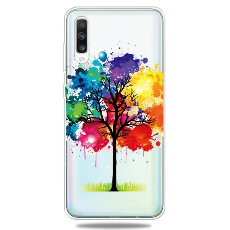 

For Galaxy A50 3D Pattern Printing Extremely Transparent TPU Phone Case(Painting Tree)