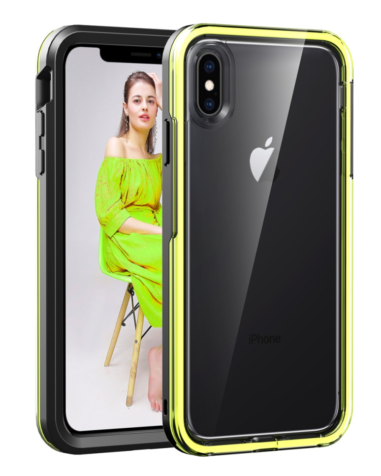 

Black+Green For iPhone X / XS 2 in 1 TPU+PC Solid Color Combination Drop