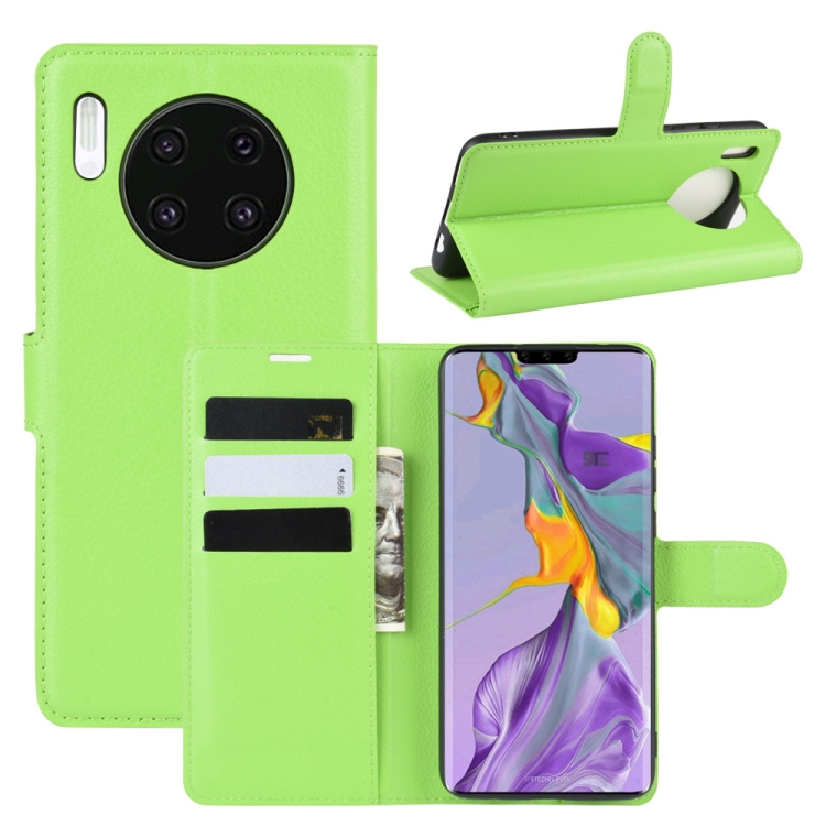 

For Huawei Mate 30 Litchi Texture Horizontal Flip Leather Case with Wallet & Holder & Card Slots(Green)