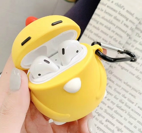 

For Apple AirPods 1/2 Generation Universal Wireless Yellow Chicken Bluetooth Headphone Protective Case