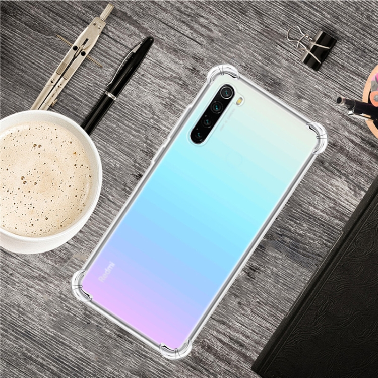 

For Xiaomi Redmi Note 8 Four-Corner Anti-Drop Ultra-Thin Transparent TPU Phone Case