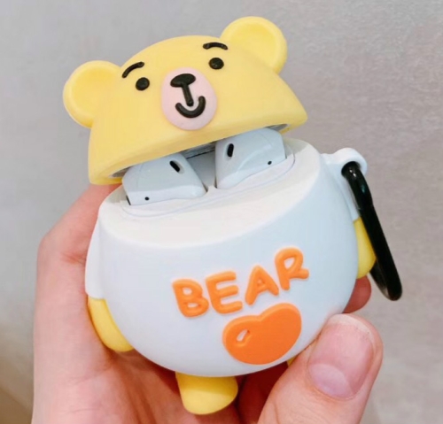 

For Apple AirPods 1/2 Generation Universal Wireless Bear Bluetooth Headphone Protective Case