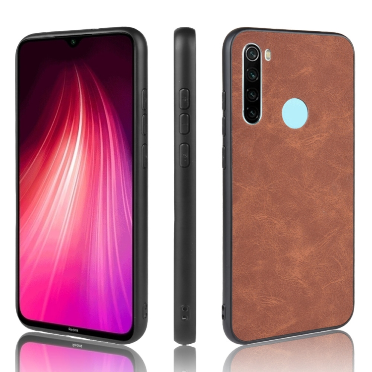 

For Xiaomi Redmi Note 8 Shockproof Sheep Skin PC + PU + TPU Case(Bronw)