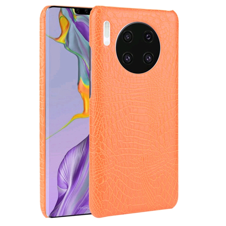 

For Huawei Mate 30 Shockproof Crocodile Texture PC + PU Case(Orange)