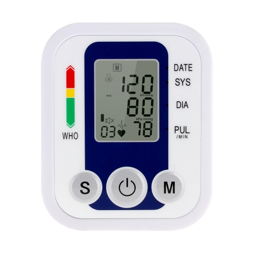 

ZK-B02 Automatic Digital Upper Arm Blood Pressure Monitor Sphygmomanometer Pressure Gauge Heart Beat Rate Meter Tonometer Pulsometer