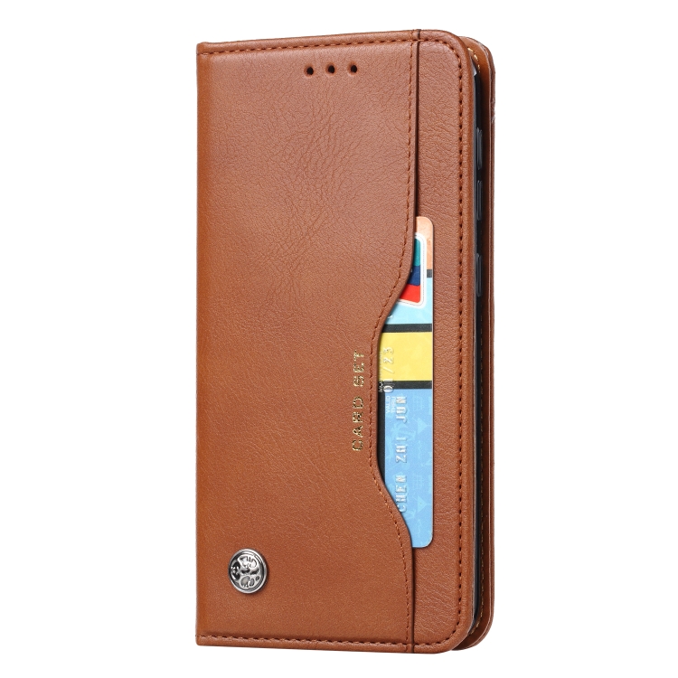 

For Galaxy A10e Knead Skin Texture Horizontal Flip Leather Case with Photo Frame & Holder & Card Slots & Wallet(Brown)