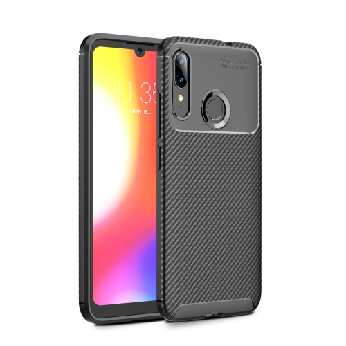 

For Moto E6 Plus Beetle Series Carbon Fiber Texture Shockproof TPU Case(Black)