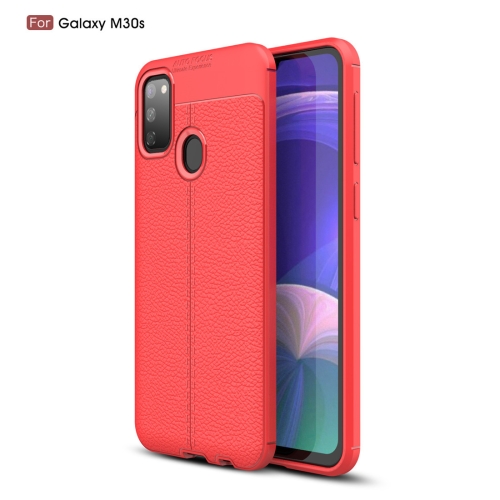 

For Galaxy M30s Litchi Texture TPU Shockproof Case(Red)