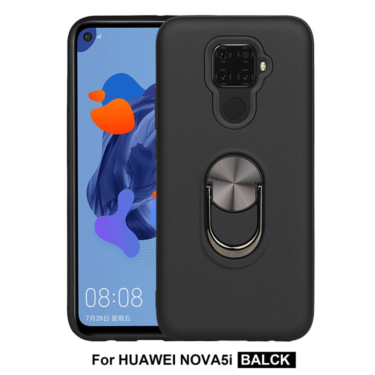 

For Huawei Mate 30 Lite / Nova 5i Pro 360 Rotary Multifunctional Stent PC+TPU Case with Magnetic Invisible Holder(Black)