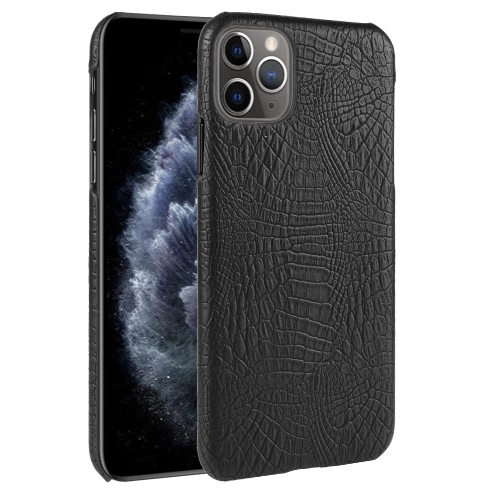 

For iPhone 11 Pro Max Shockproof Crocodile Texture PC + PU Case(Black)