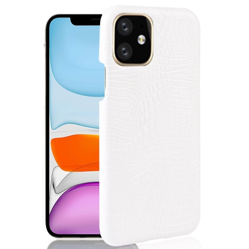 

For iPhone 11 Shockproof Crocodile Texture PC + PU Case(White)