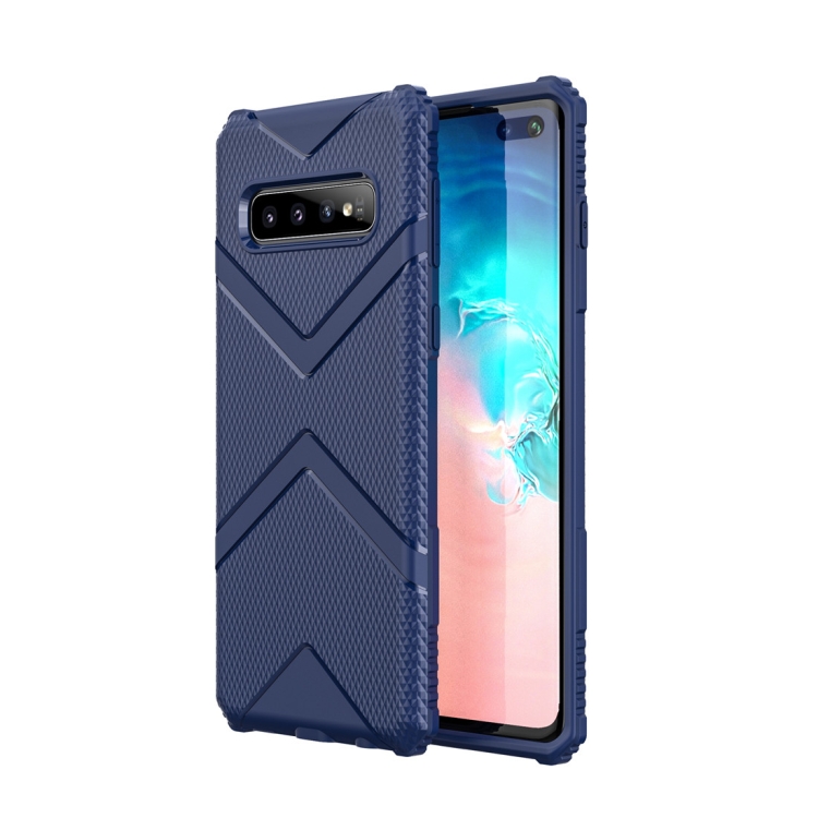 

For Galaxy S10+ Diamond Shield TPU Drop Protection Case(Blue)