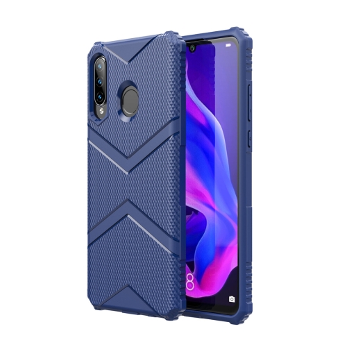 

For Huawei P30 Lite Diamond Shield TPU Drop Protection Case(Blue)