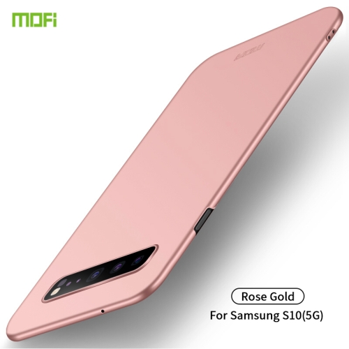 

For Galaxy S10 5G MOFI Frosted PC Ultra-thin Hard Case(Rose gold)