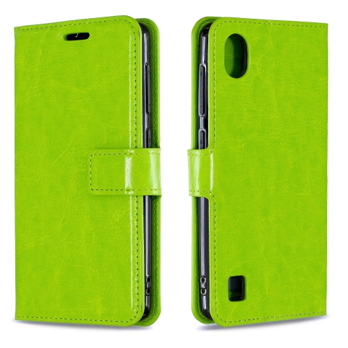 

For ZTE Blade A5 2019 Crazy Horse Texture Horizontal Flip Leather Case with Holder & Card Slots & Wallet & Photo Frame(green)