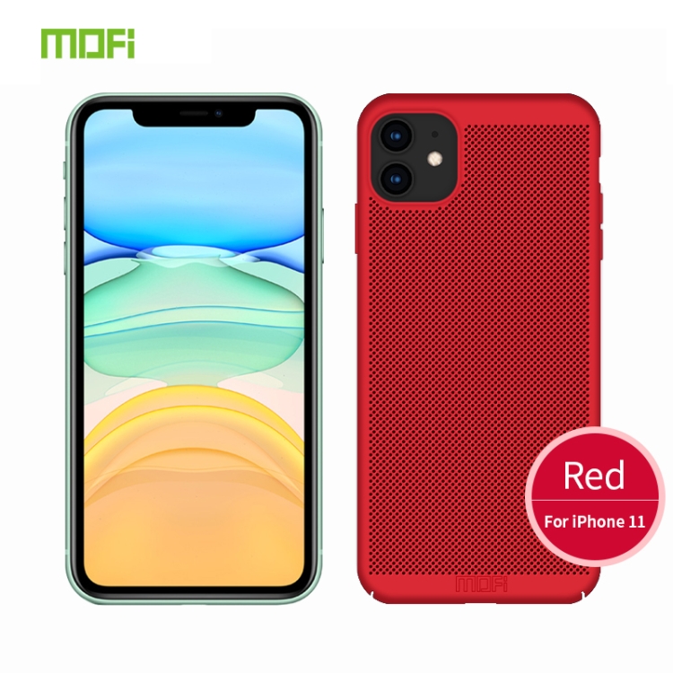 

For iPhone 11 MOFI Breathable PC Ultra-thin All-inclusive Protective Case(Red)