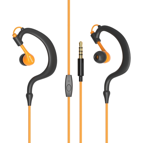 

Kimmar R02 Fashionable Waterproof IPX5 10mm Speaker Ergonomic Wired Earhook Earphone(Orange)