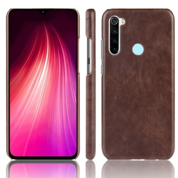 

For Xiaomi Redmi Note 8 Shockproof Litchi Texture PC + PU Case(Brown)
