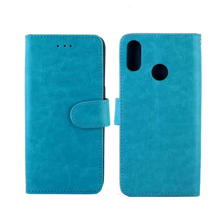 

For Realme3 Crazy Horse Texture Horizontal Flip Leather Case with Holder & Card Slots & Wallet & Photo Frame(Baby Blue)